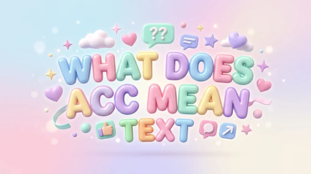 what does acc mean text